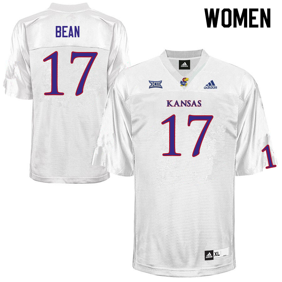 Women #17 Jason Bean Kansas Jayhawks College Football Jerseys Sale-White